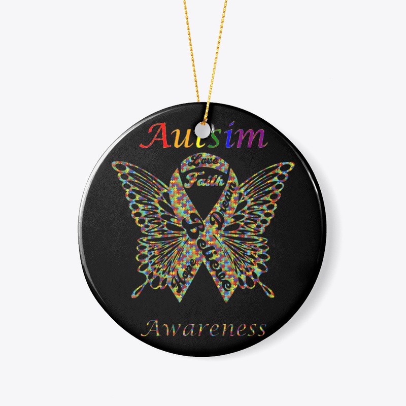 Dark Autsim Awareness Butterfly