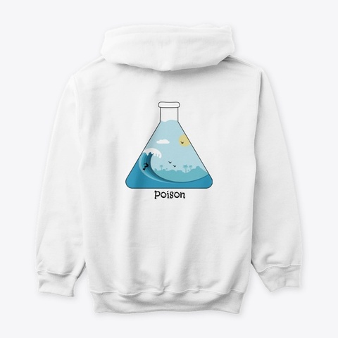 Poison Surfer  White T-Shirt Back