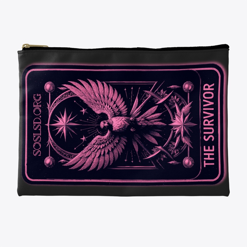 Survivor Tarot pouch in orchid pink