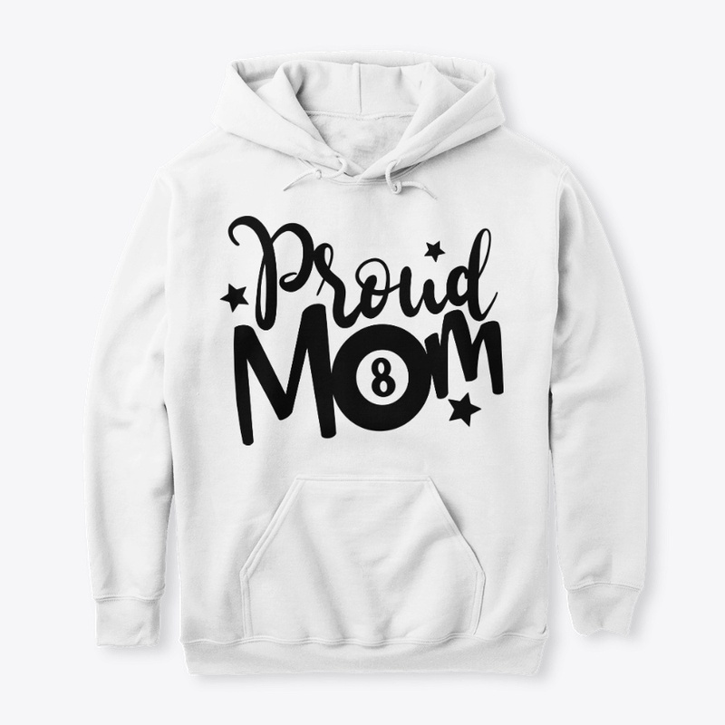 Proud Mom 8Ball Black