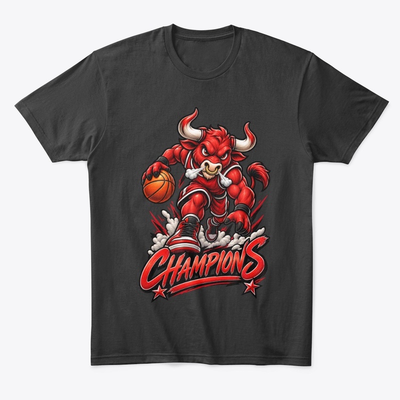 Charging Bull Basketball Mascot