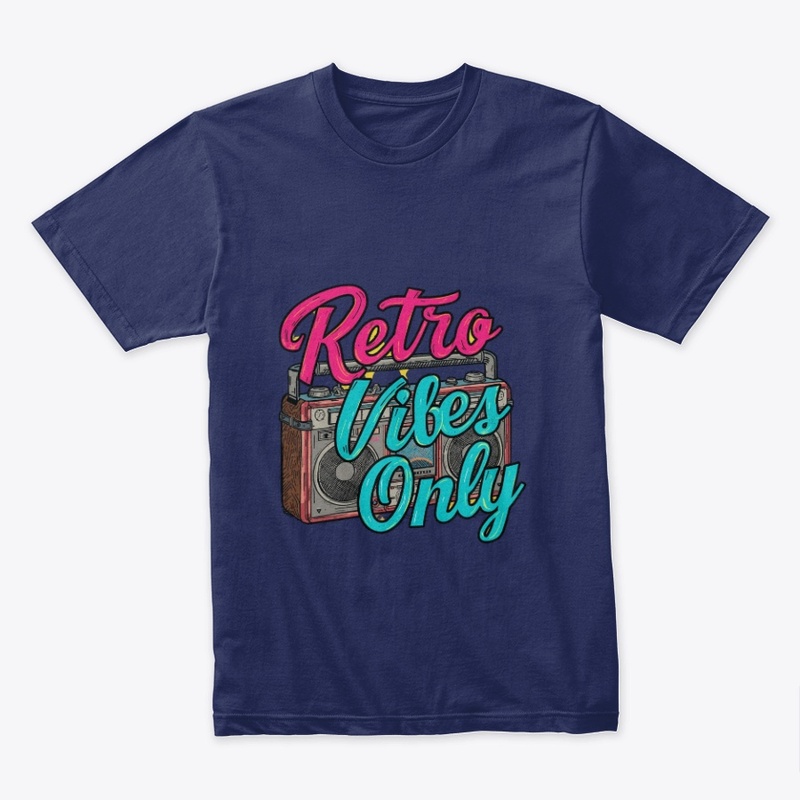 Retro Vibes Only Boombox Design