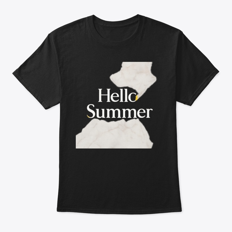 Elegant Marble "Hello Summer" Typography
