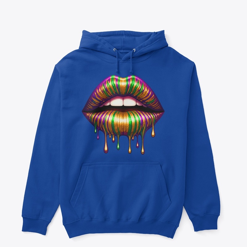 Bold Abstract Dripping Melting Lips