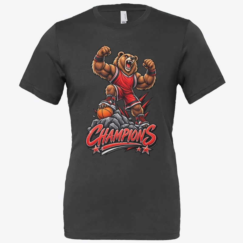 Victory Bear Basketball Mascot 