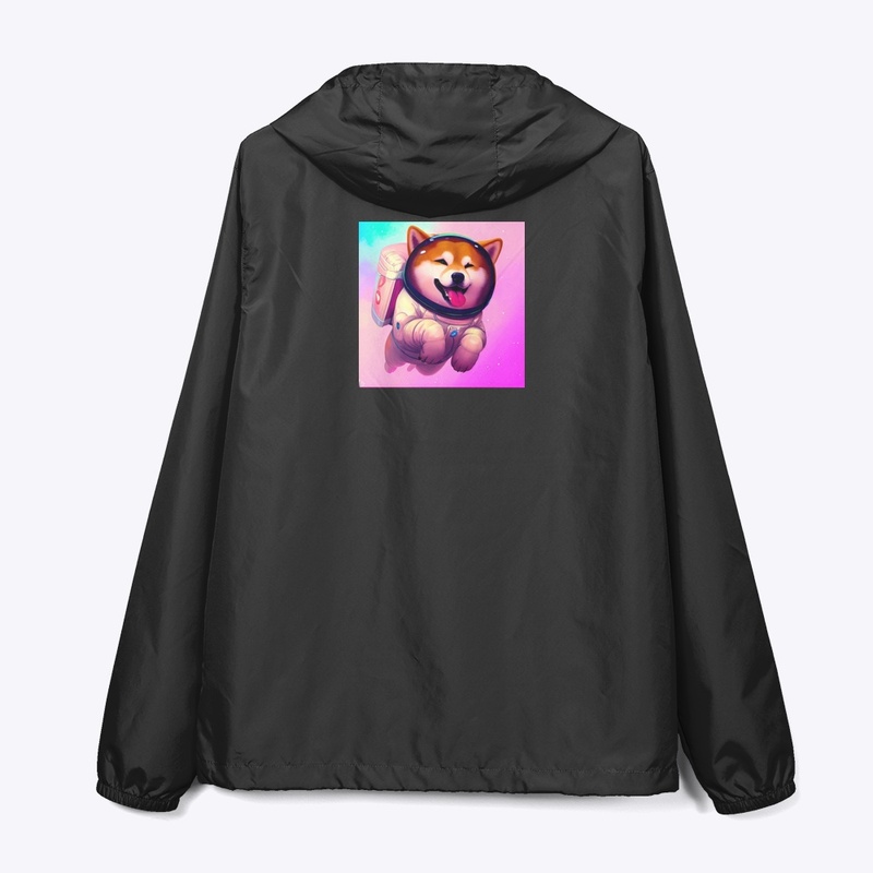 Cute happy shiba inu astronaut