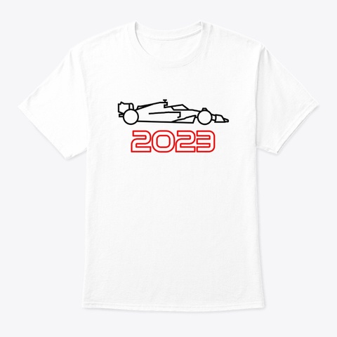2023 Gp Race T Shirt (White) White T-Shirt Front