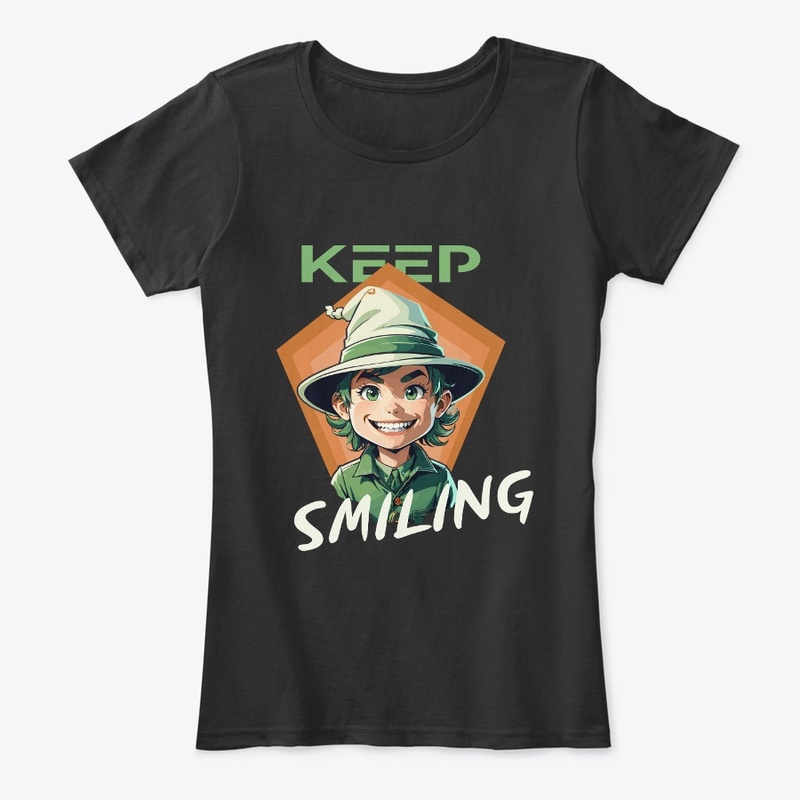 ''Keep Smiling'' T Shirt Design
