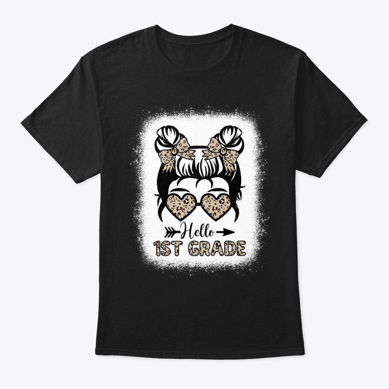 Hello 1st Grade Messy Bun – Bleached