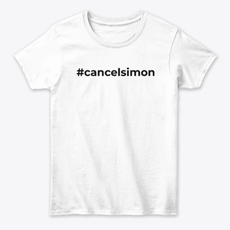 #cancelsimon - black on white