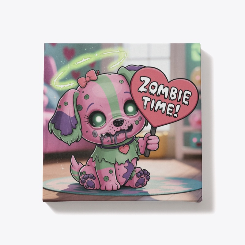 Zombie Time! Cute Undead Puppy Art