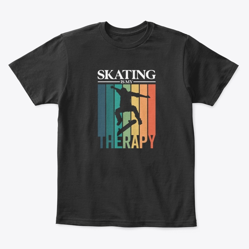 Skating is my therapy Skater Silhouette