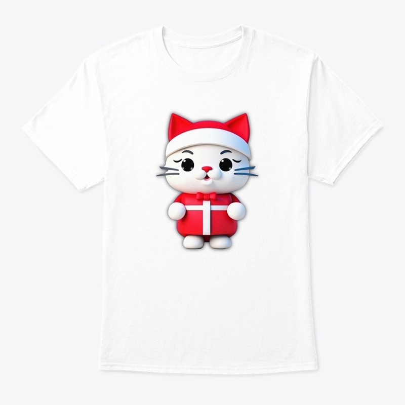 3D Santa Kitty with Gift