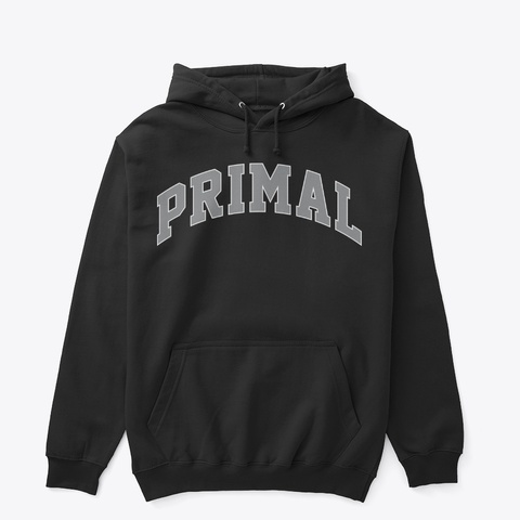 Primal Collegiate Black Black T-Shirt Front