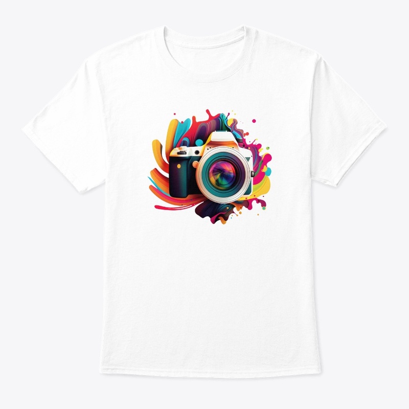 Watercolor Camera - Shirt (White)