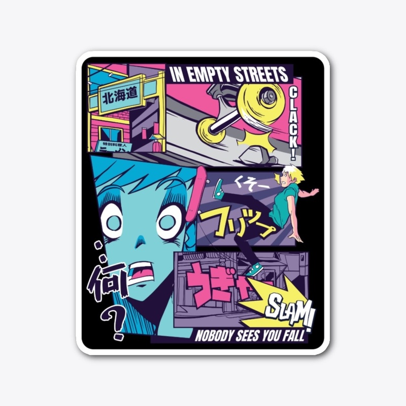 Anime Vaporwave Skater Fall Comic