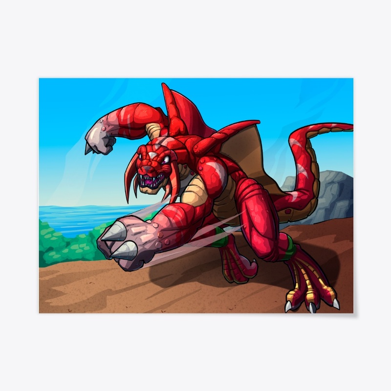 The Brawling Echidnasaur POSTER