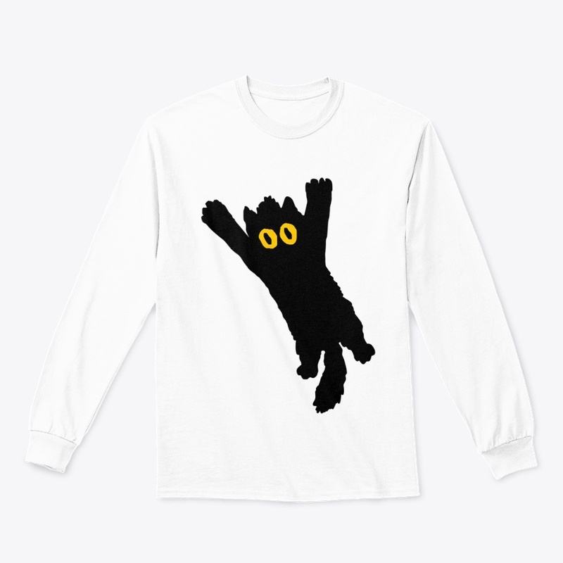 Panicky Cat — Wide-Eyed Minimal Art