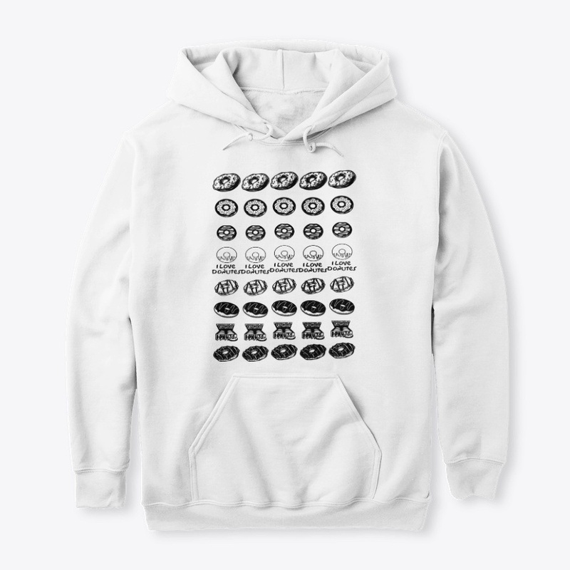 I love donutes - hoodie and crew socks