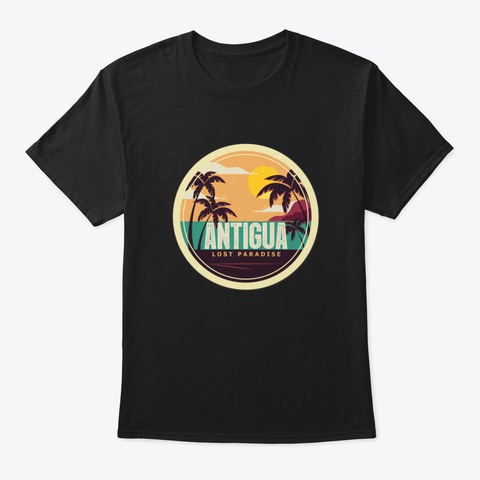 Antigua Beach National Pride Summer Vaca Black T-Shirt Front