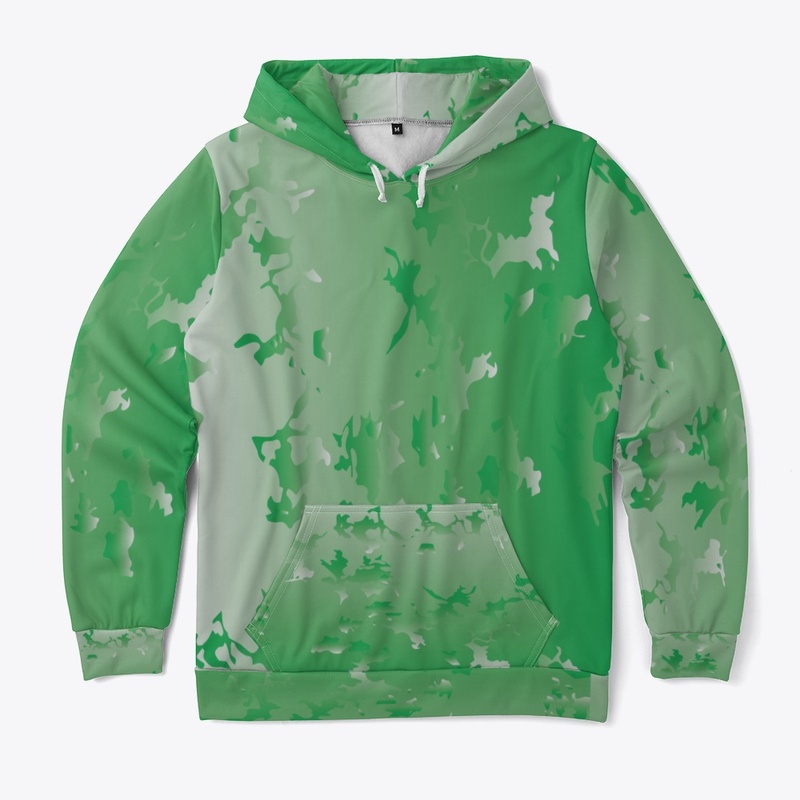 All-Over Print Unisex Hoodie-Green Camo.