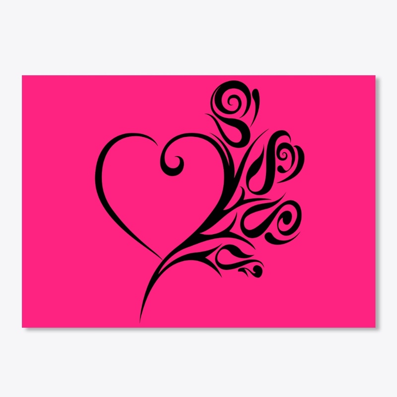 Simple Black Tribal Rose