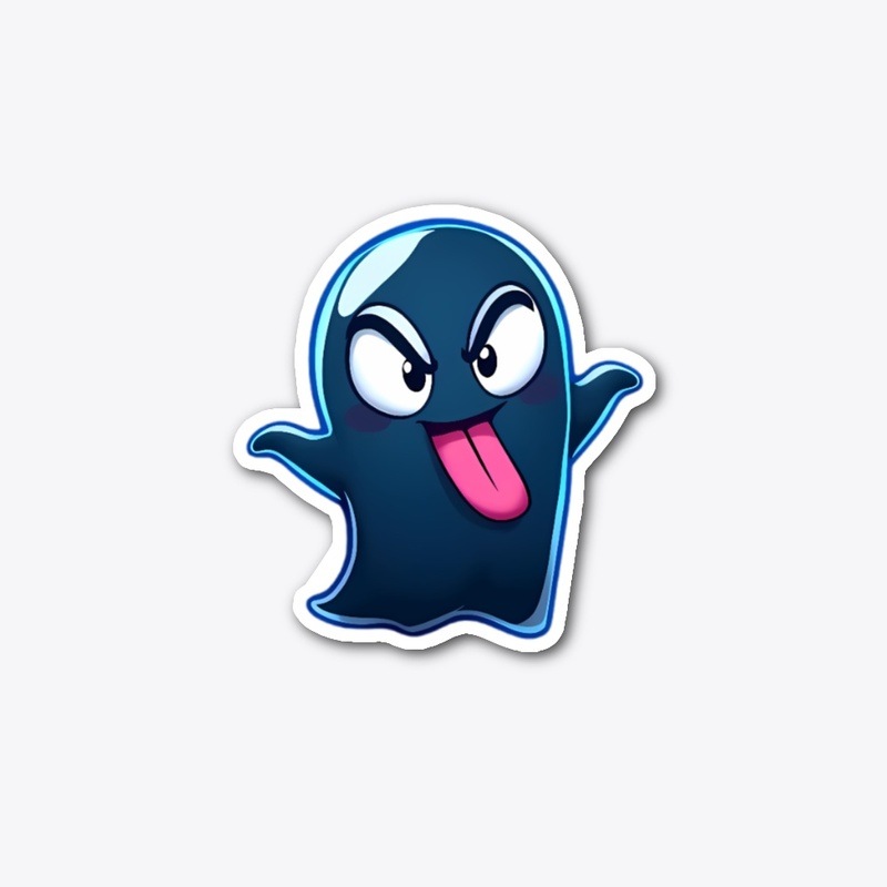 Mischievous Cheeky Cartoon Ghost