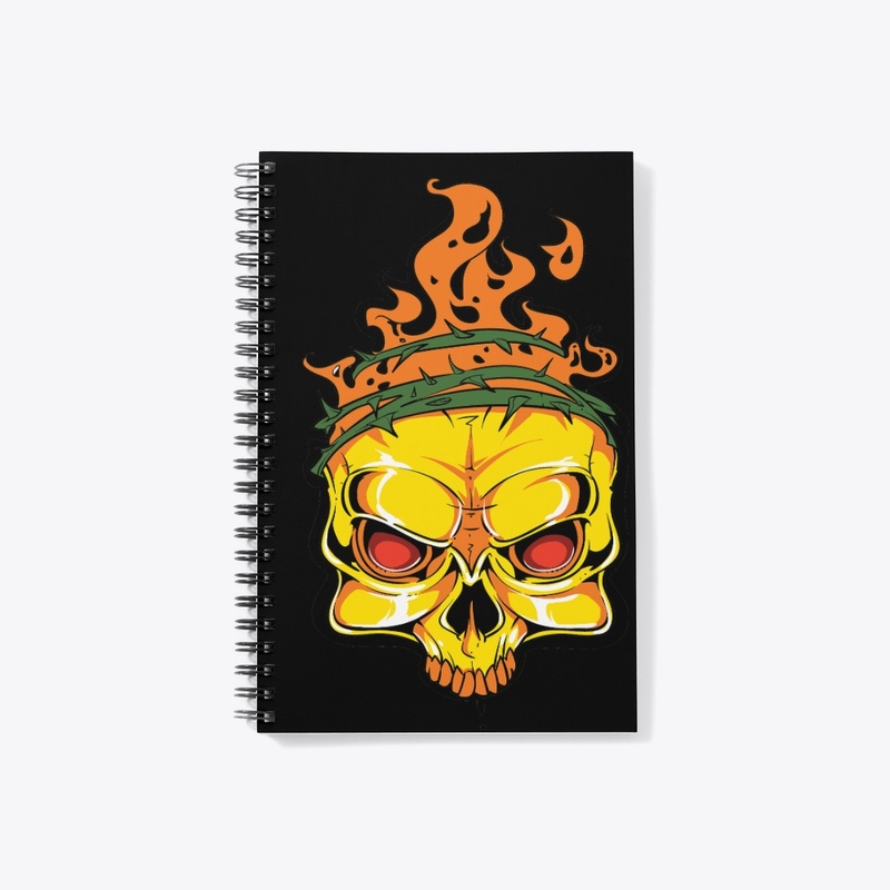 Skeleton in fire