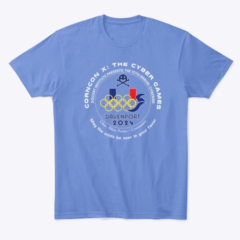 2024 Cyber Games Heathered Royal  T-Shirt Front