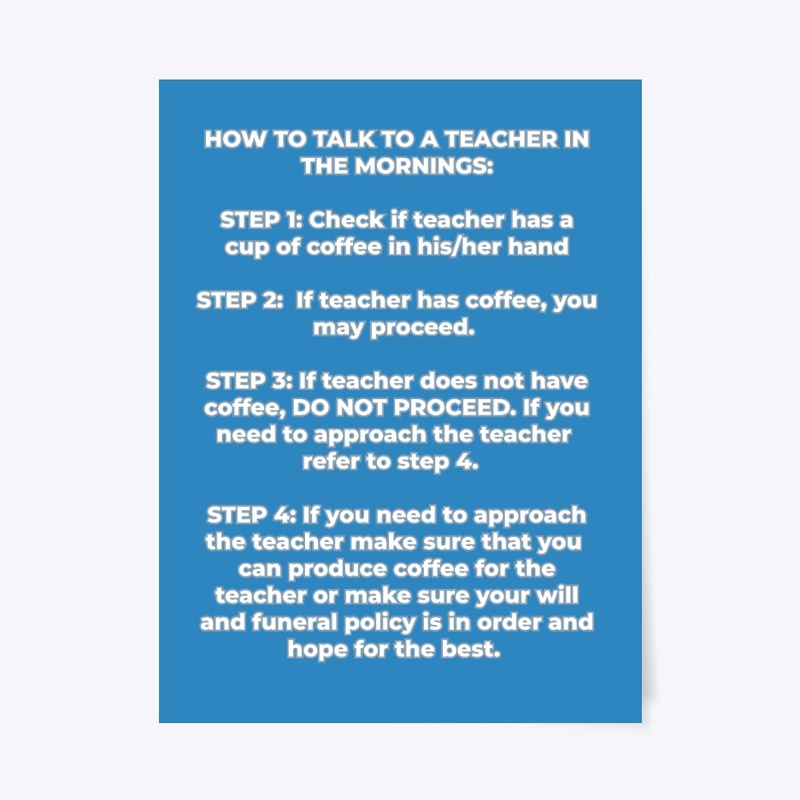 Talk to your teacher in the morning