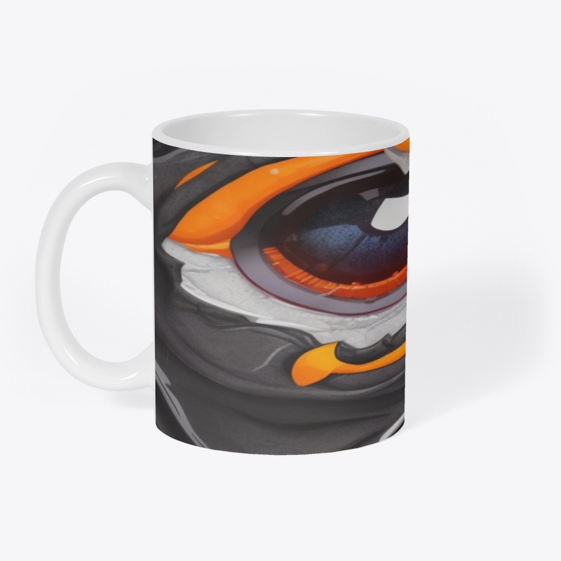 Halloween Orange Eye Seamless Pattern 