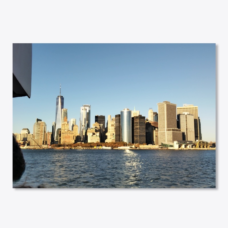 NYC Skyline Waterfront Sticker