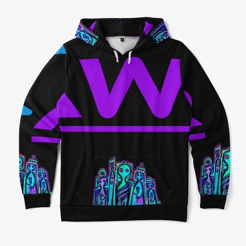 Light Being Hoodie Black T-Shirt Front