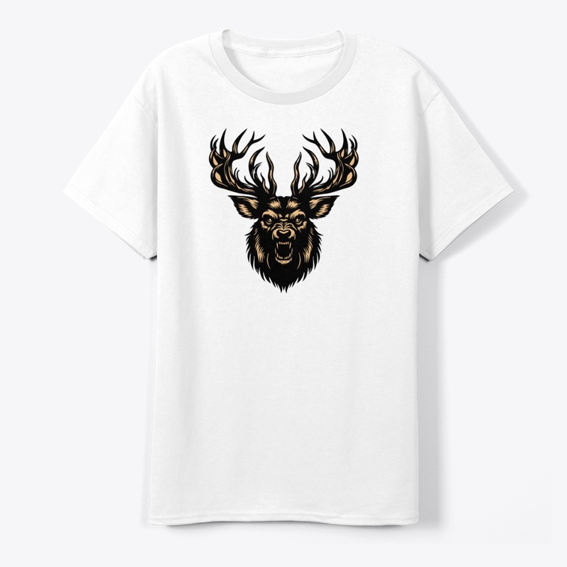 Unique Angry Deer Illustration