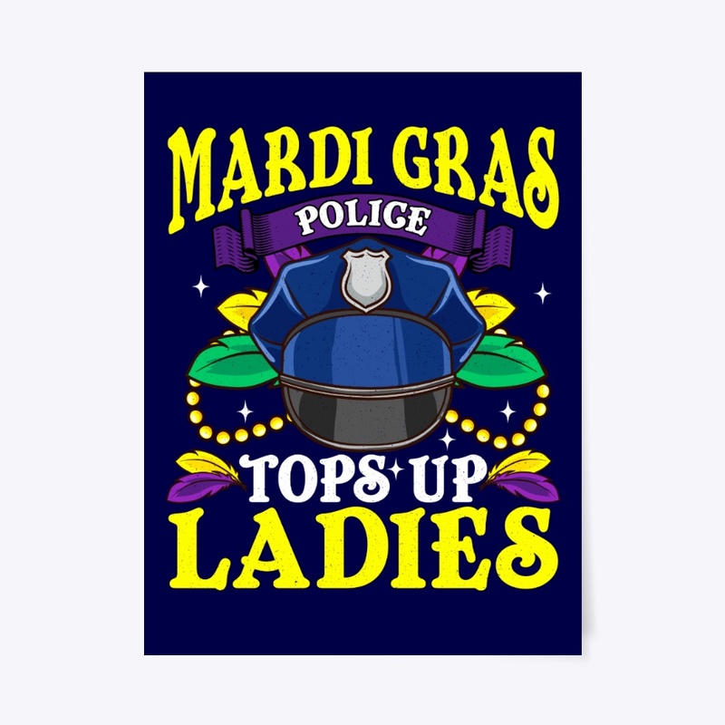 Mardi Gras Police Tops Up Ladies