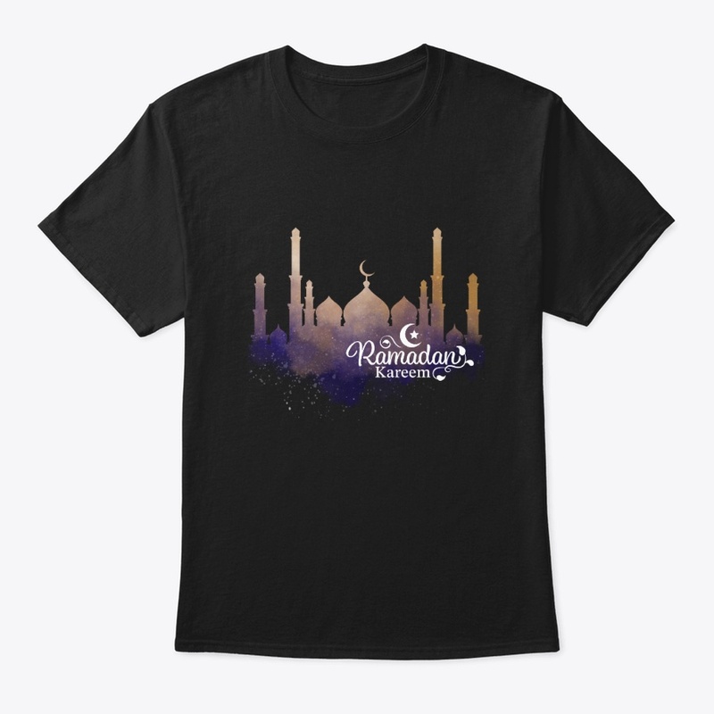 Ramadan Kareem Watercolor Mosque Art