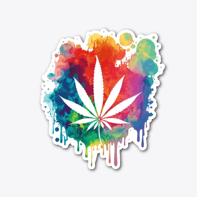 Color Drip Leaf Cut