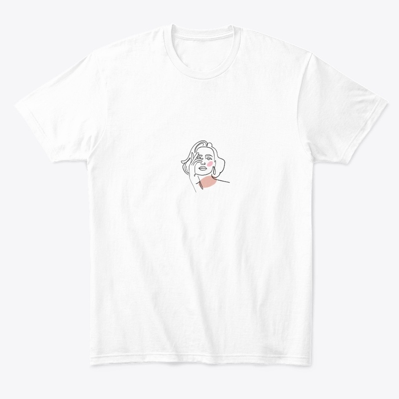 Abstract Woman Face Line Art T-Shirt