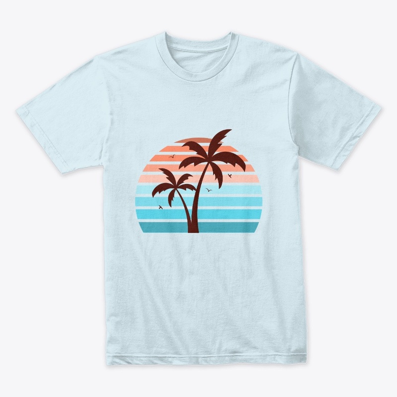 Palm Trees Tropical Beach Vintage