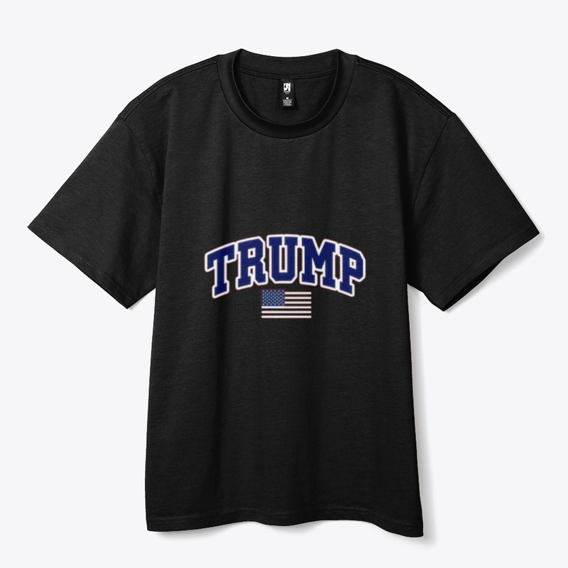 Trump and flag