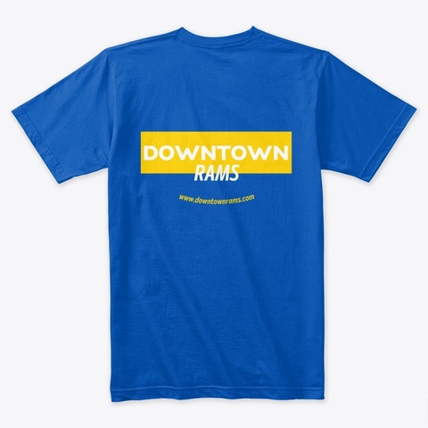 Downtown Rams "Dtr Logo" Gradient Royal T-Shirt Back