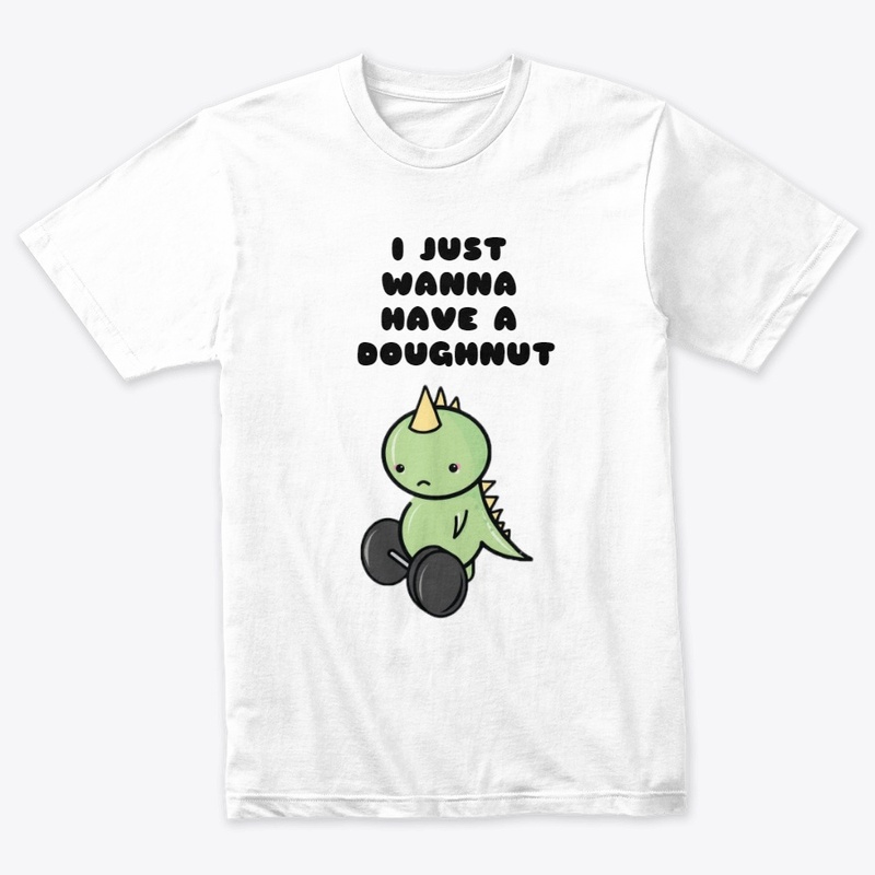 Dino doughnut gym dumbbell sad  newbie