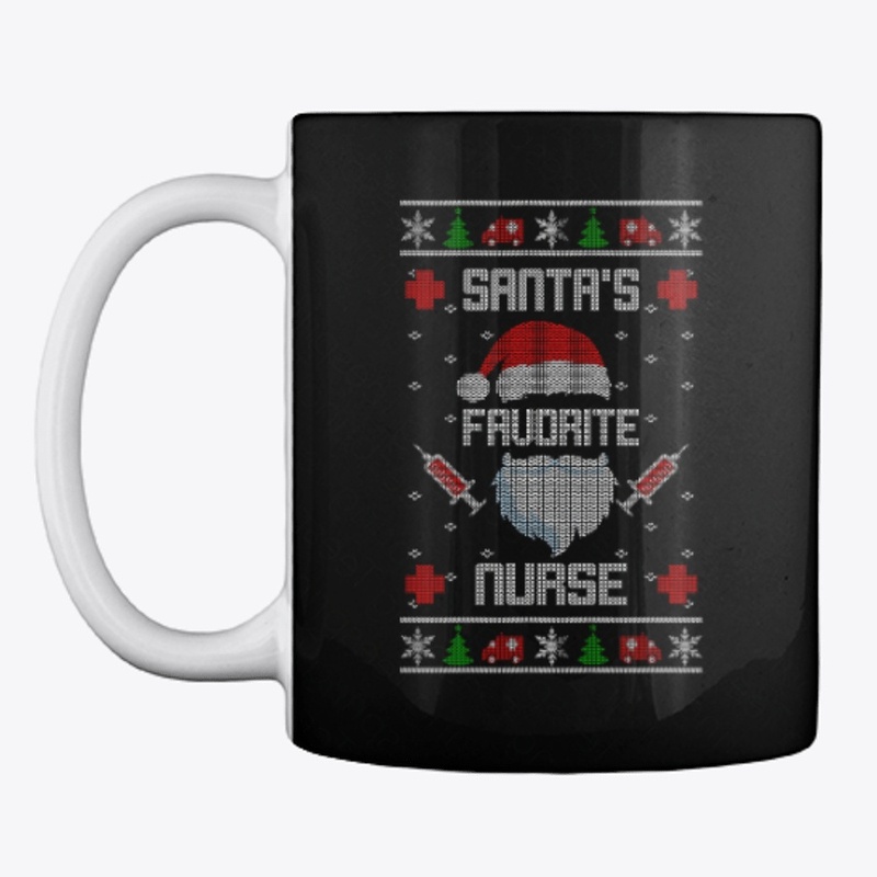 Funny Santa's Favorite Nurse Ugly Shirt
