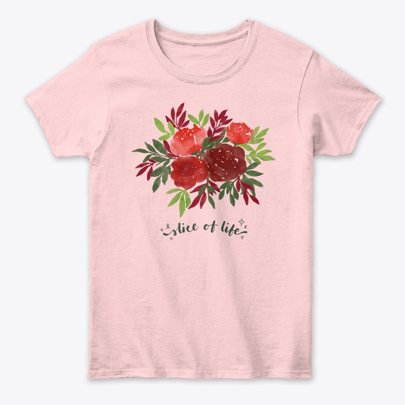 Bright Red Floral Artwork