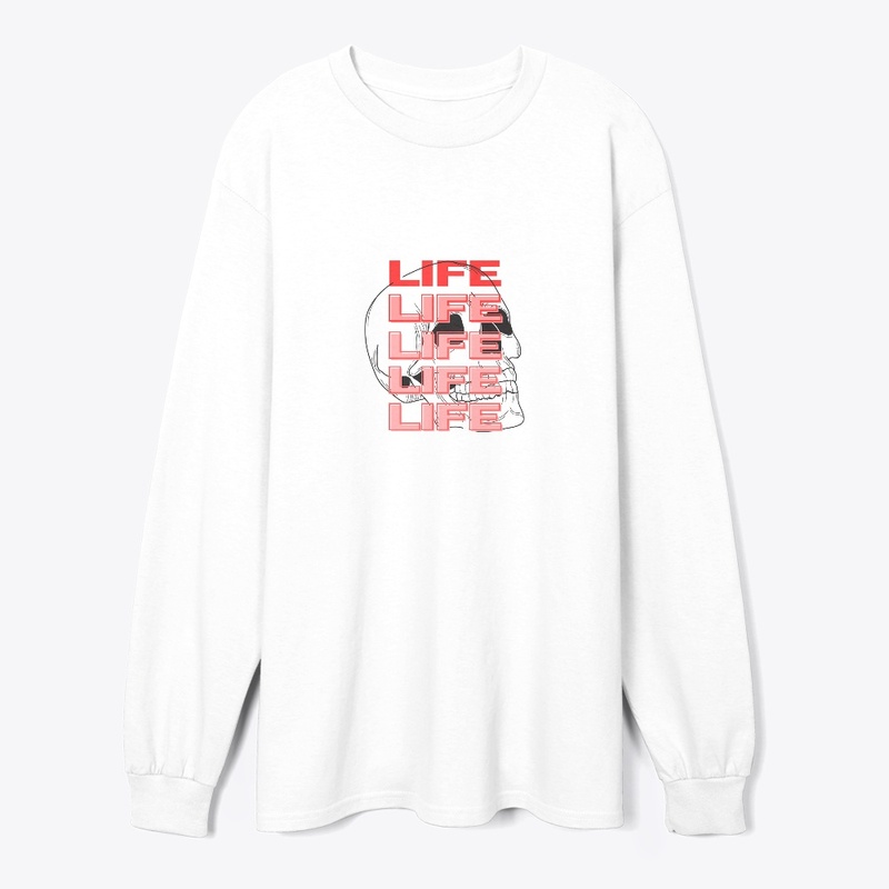 Life Skull Design-Red