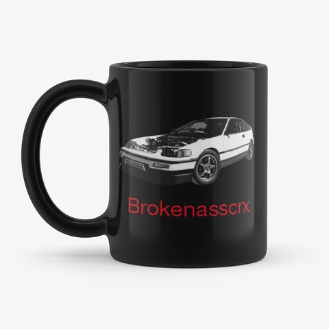 Brokenasscrx Mug Black T-Shirt Front