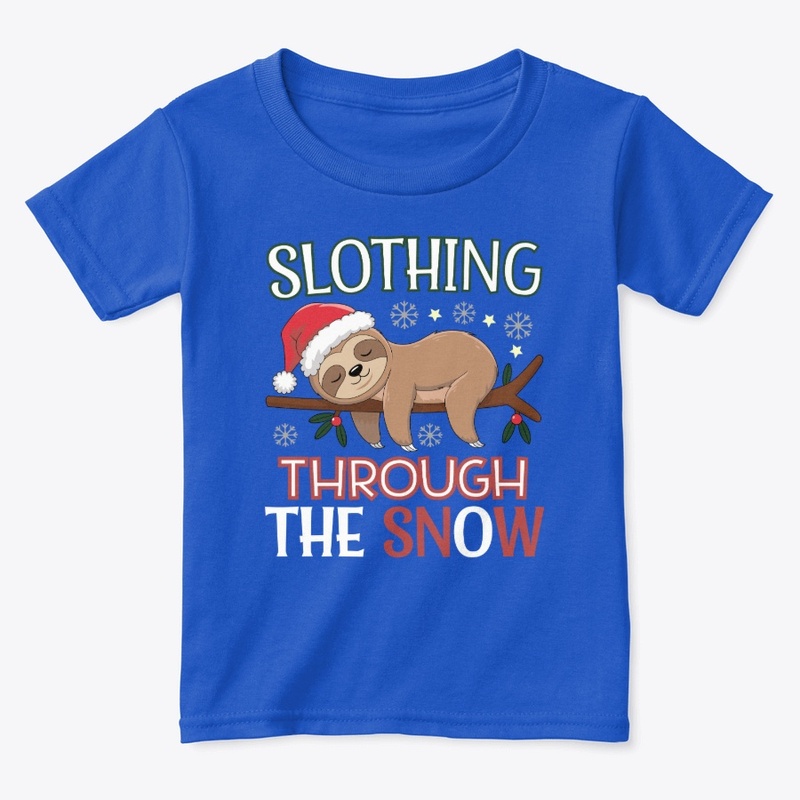 Sleeping Sloth Christmas T-shirt Gift