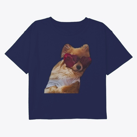 Heart Eyes Emoji 😍 Navy T-Shirt Front