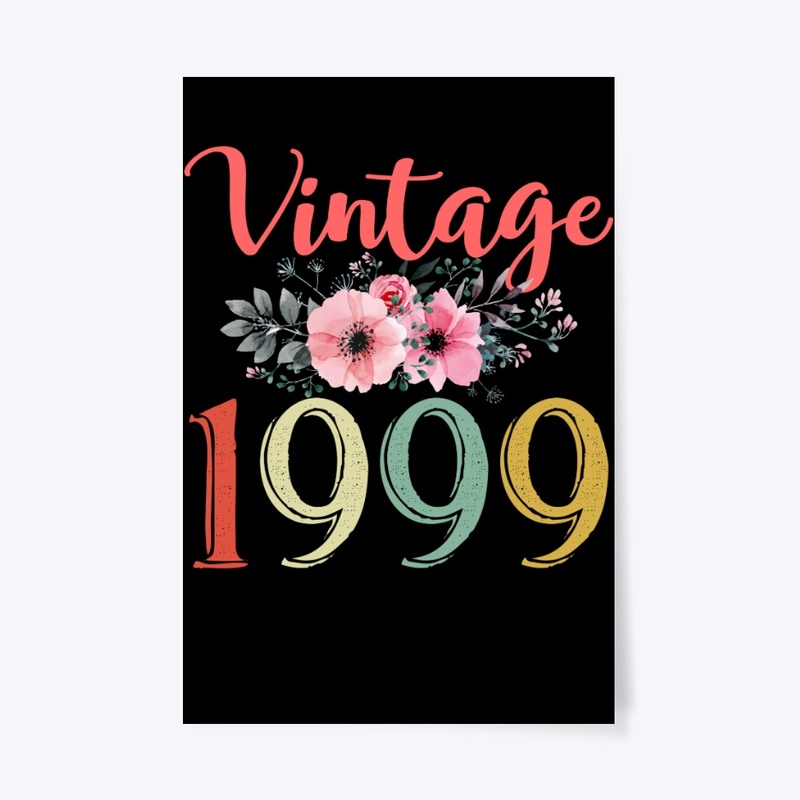 Vintage 1999 Floral 21st Birthday Gift