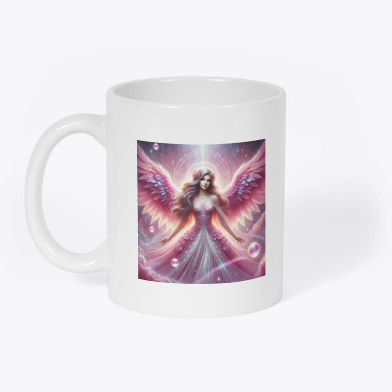 Pink Angel with Orbs